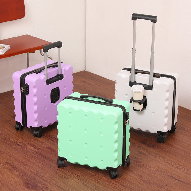 Compact Beverage Holder Rolling Suitcase Kalsten