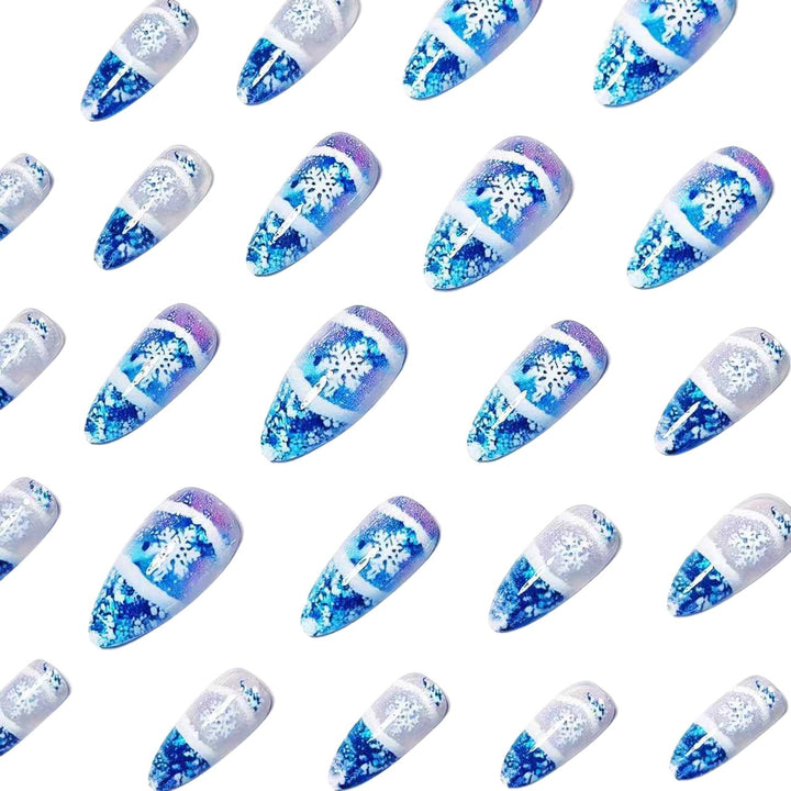 Winter-Themed Glitter Nail Art Kalsten