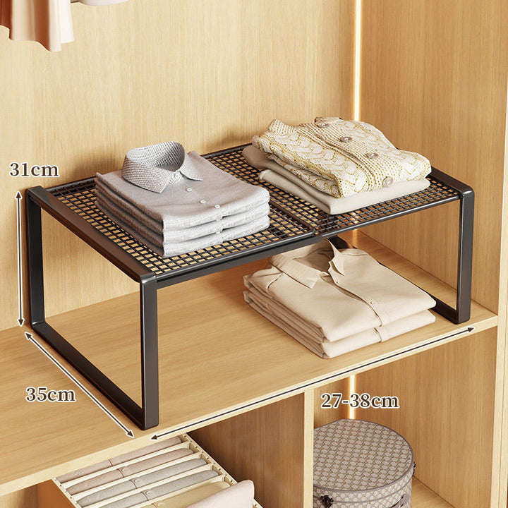 Adjustable Metal Closet Shelf Riser Organizer