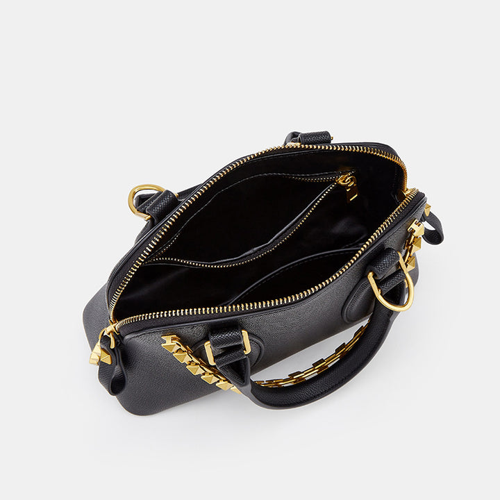 Chic Structured Handbag with Studded Detail