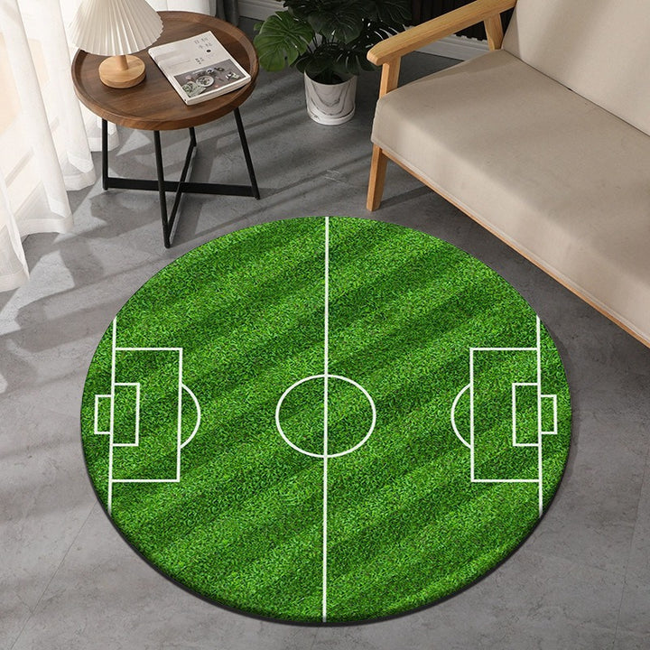 Soccer Field Themed Decorative Area Rug