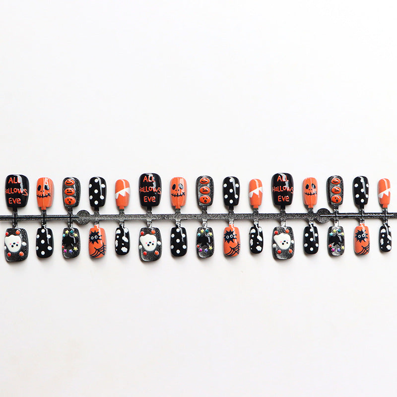 Festive Halloween-Themed Press-On Nail Set Kalsten