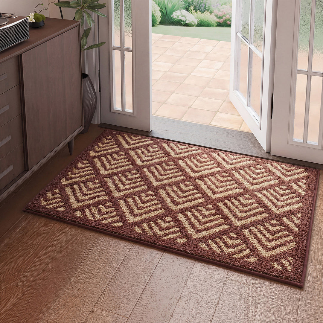 Textured Geometric Doormat Kalsten