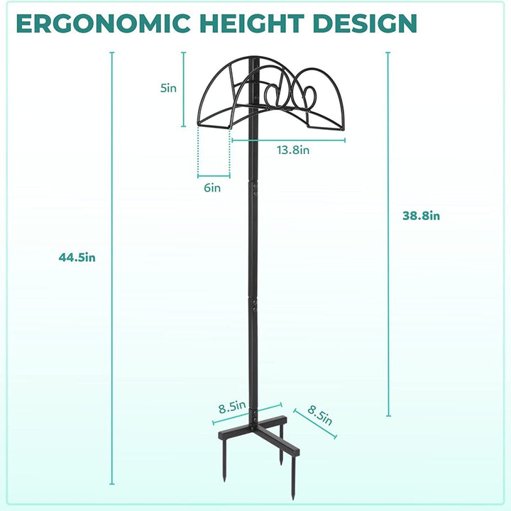 ornate wrought iron outdoor garden hose stand with rustproof powder-coated finish Kalsten