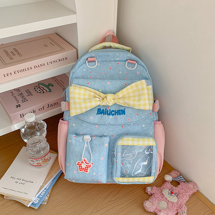 Cute Bow-Embellished School Backpack Kalsten