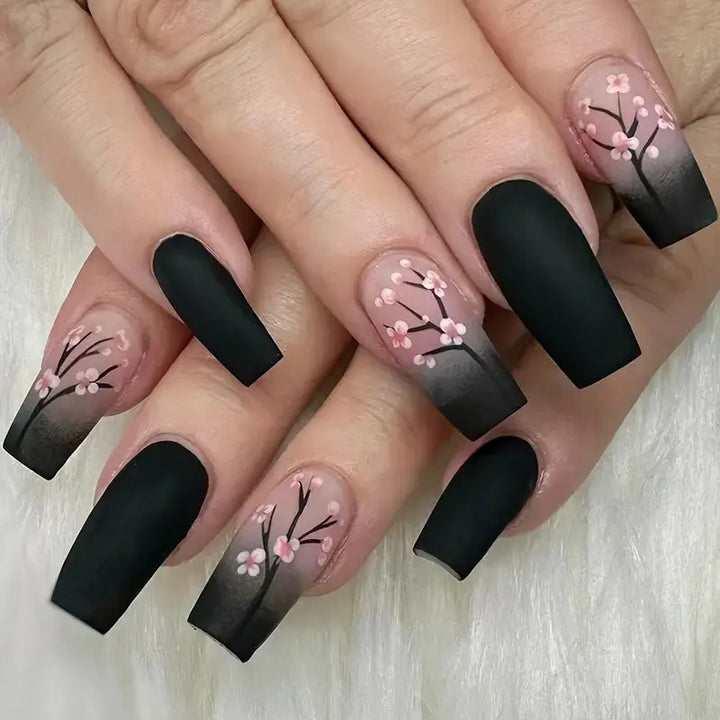 Floral Design Acrylic Nail Art Enhancements Kalsten