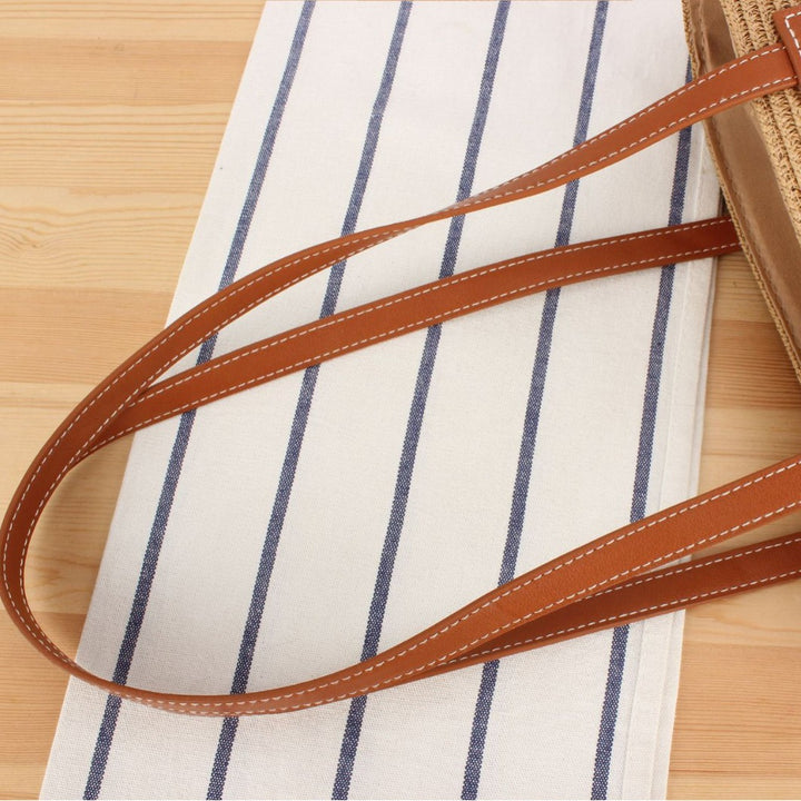 Beach bag with Stylish Woven Design and High-Quality Vegan Leather Handles Kalsten