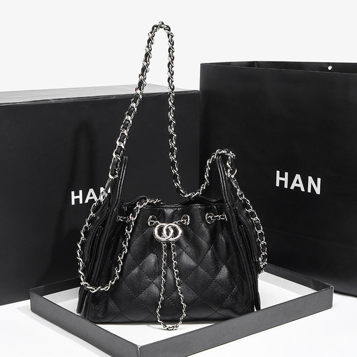 Elegant Quilted Bucket Handbag