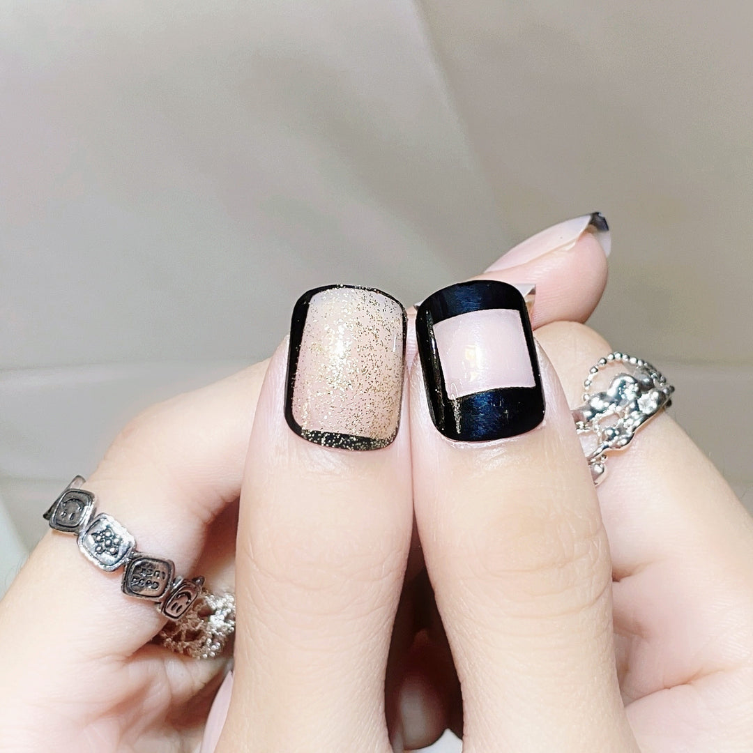 Artistic Geometric Press-On Nail Set  1791803881