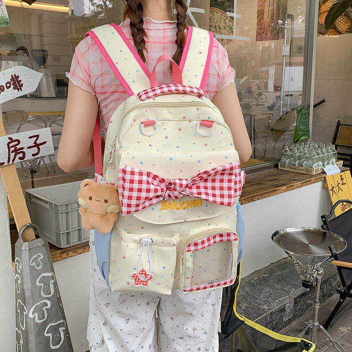 Adorable Bow-Embellished Backpack Kalsten