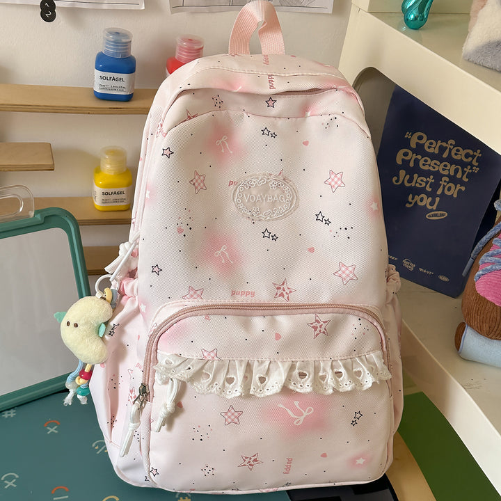 Charming Star-Embellished Casual Backpack Kalsten 1791205440