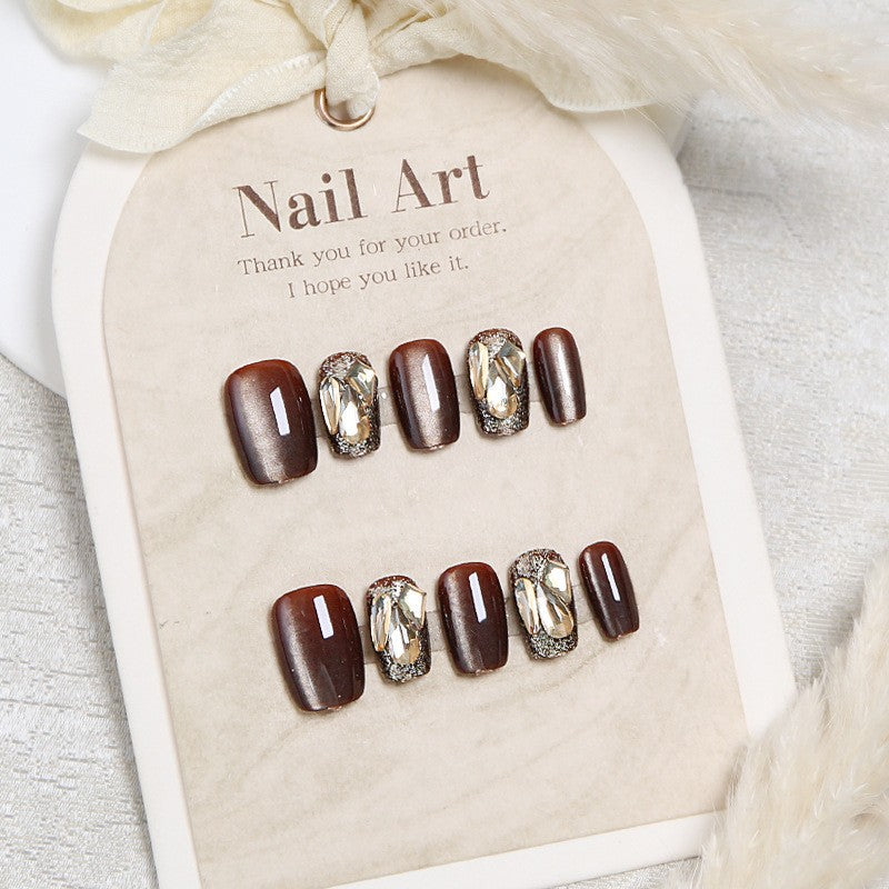 Elegant Floral Designed Press-On Nails