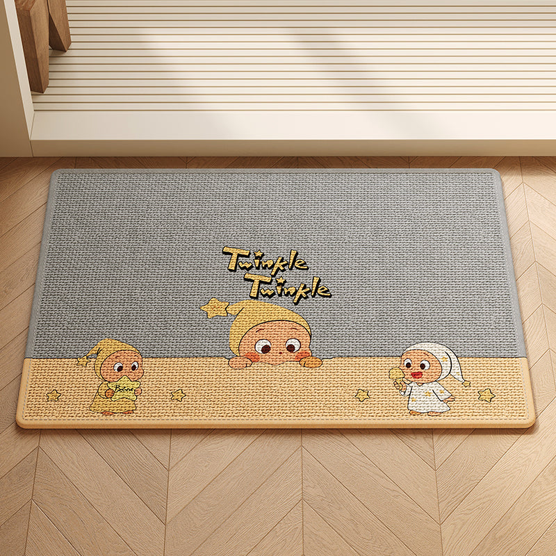 Cartoon Adventure Welcome Mat for Home Entryway