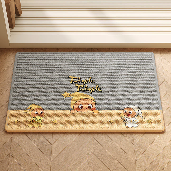 Cartoon Adventure Welcome Mat for Home Entryway