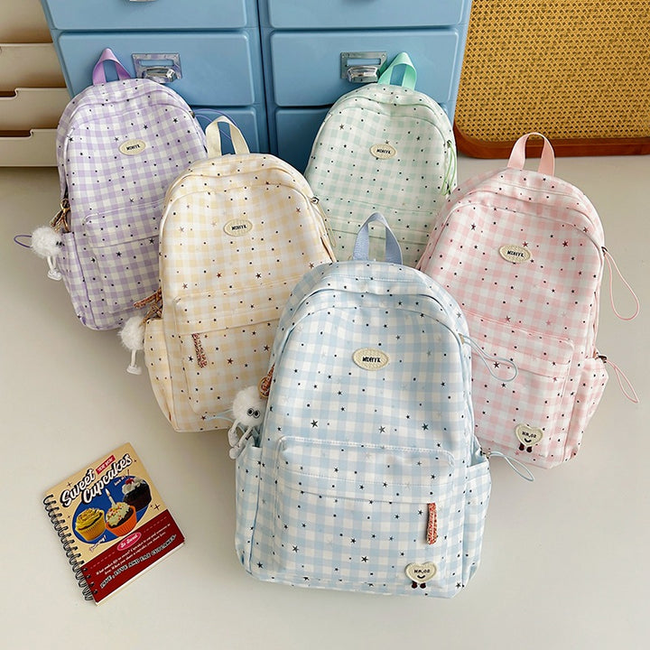 Stylish Checkered Mini Backpack Kalsten