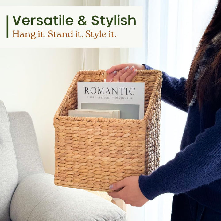 Handwoven Storage Basket with Metal Frame Kalsten