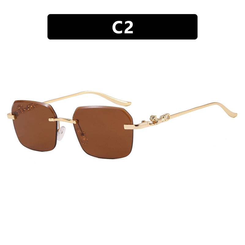 Women's fashionable square sunglasses with elegant gold frame and protective UV filter Kalsten