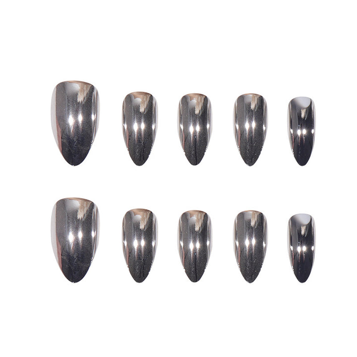 Long Pointed Press-On Nails with High Gloss Finish Kalsten