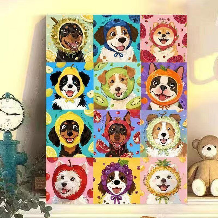 Whimsical Dog Portrait Wall Art Kalsten