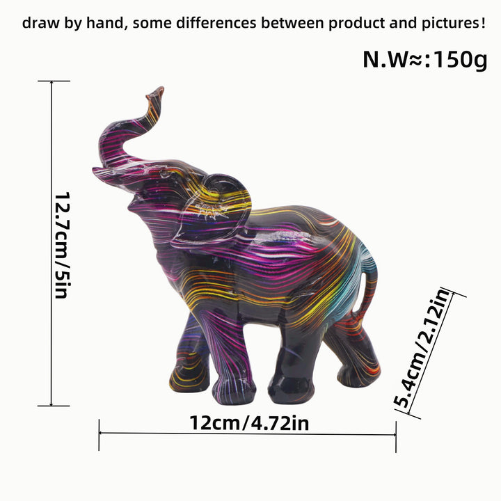 Colorful Elephants Figurine Kalsten