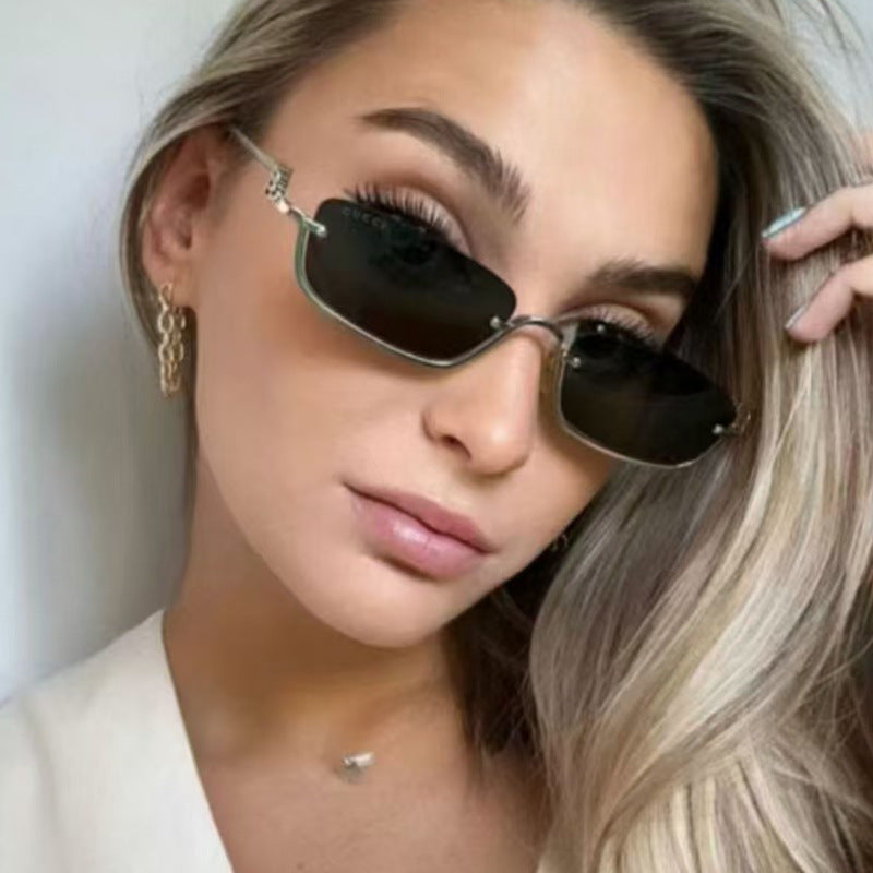 Women Fashionable Square Sunglasses with Elegant Metal Frame Kalsten