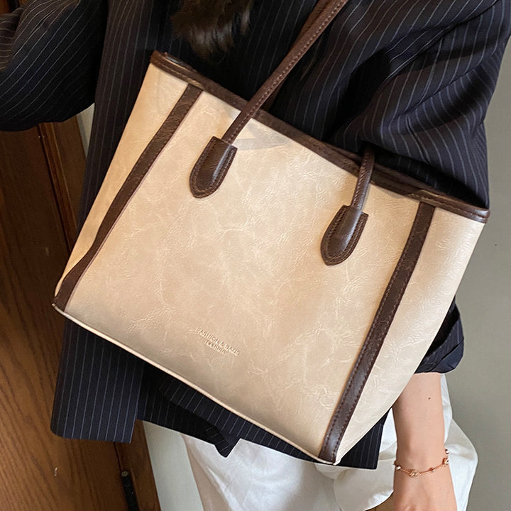Casual Faux Leather Tote Bag
