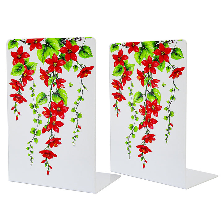 Artistic Floral Design Bookends