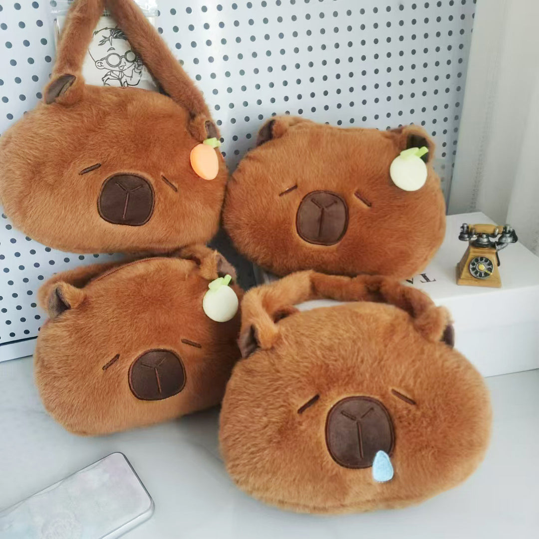 Plush Shoulder Bag with Cute Animal Motif Kalsten
