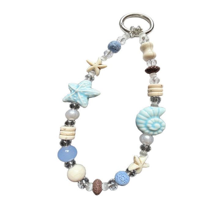 Beach-Themed Beaded Keychain Kalsten