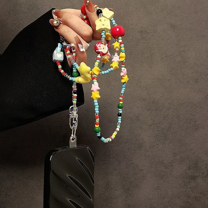 Colorful Beaded Phone Lanyard Kalsten 1790135533