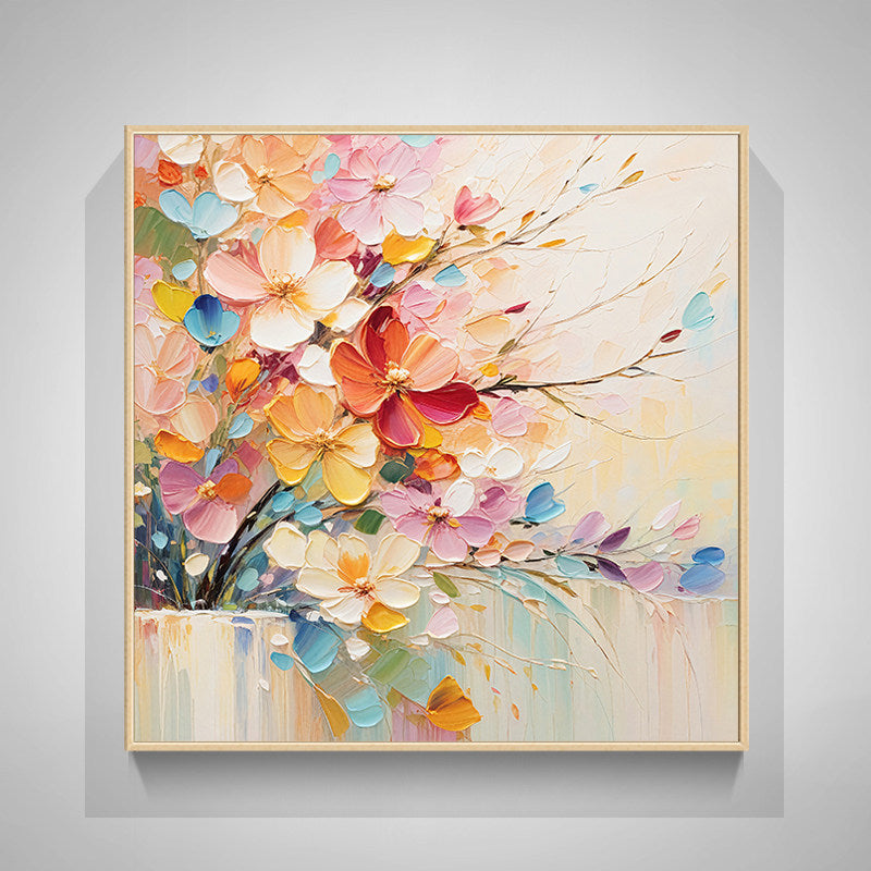 Floral Textured Canvas Art