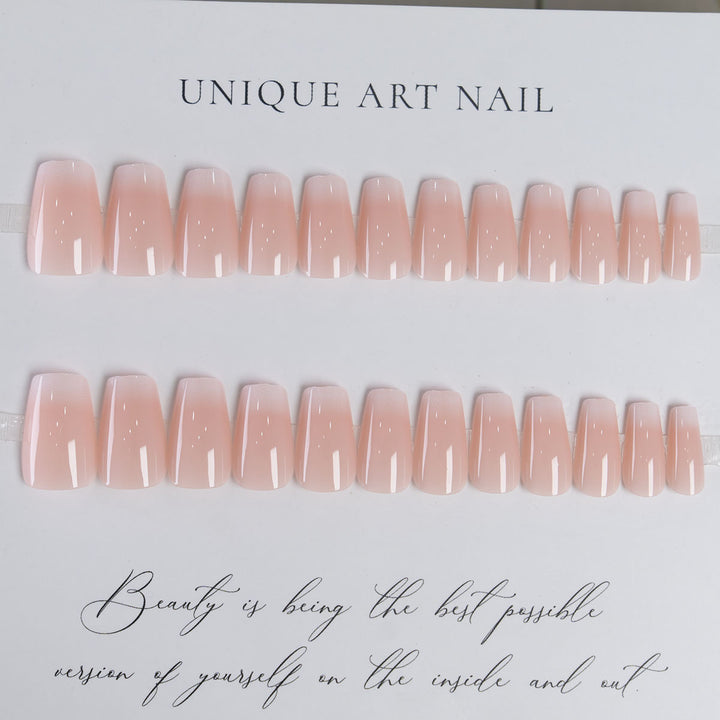Premium Glossy French Tip Press-On Nails