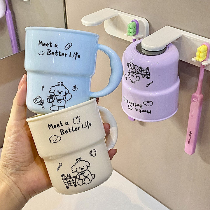 Wall-mounted cup holder with creative and playful design Kalsten