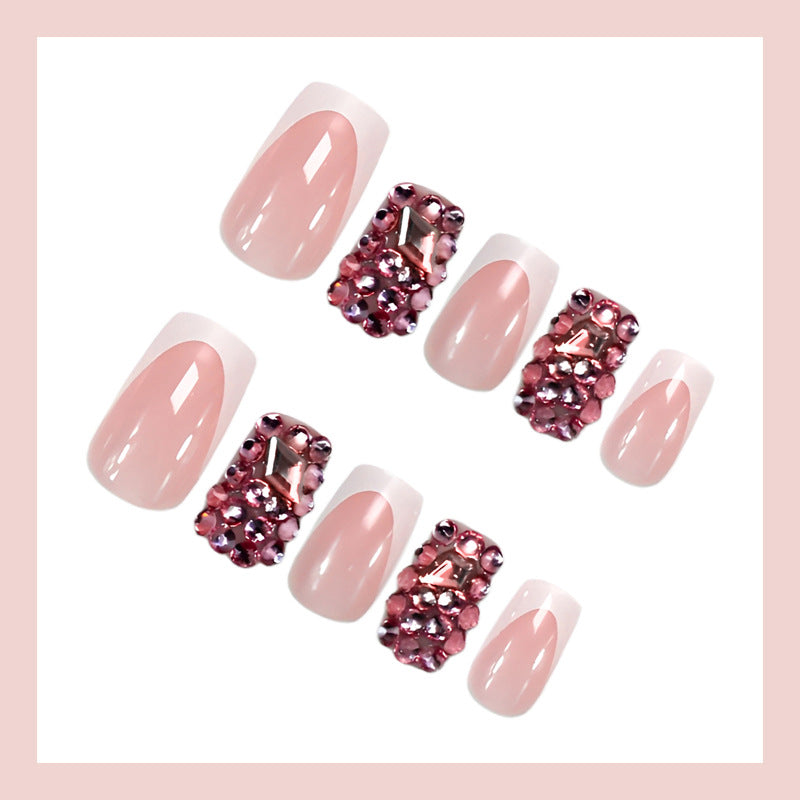 Artificial nail set with glamorous rhinestone decorations Kalsten