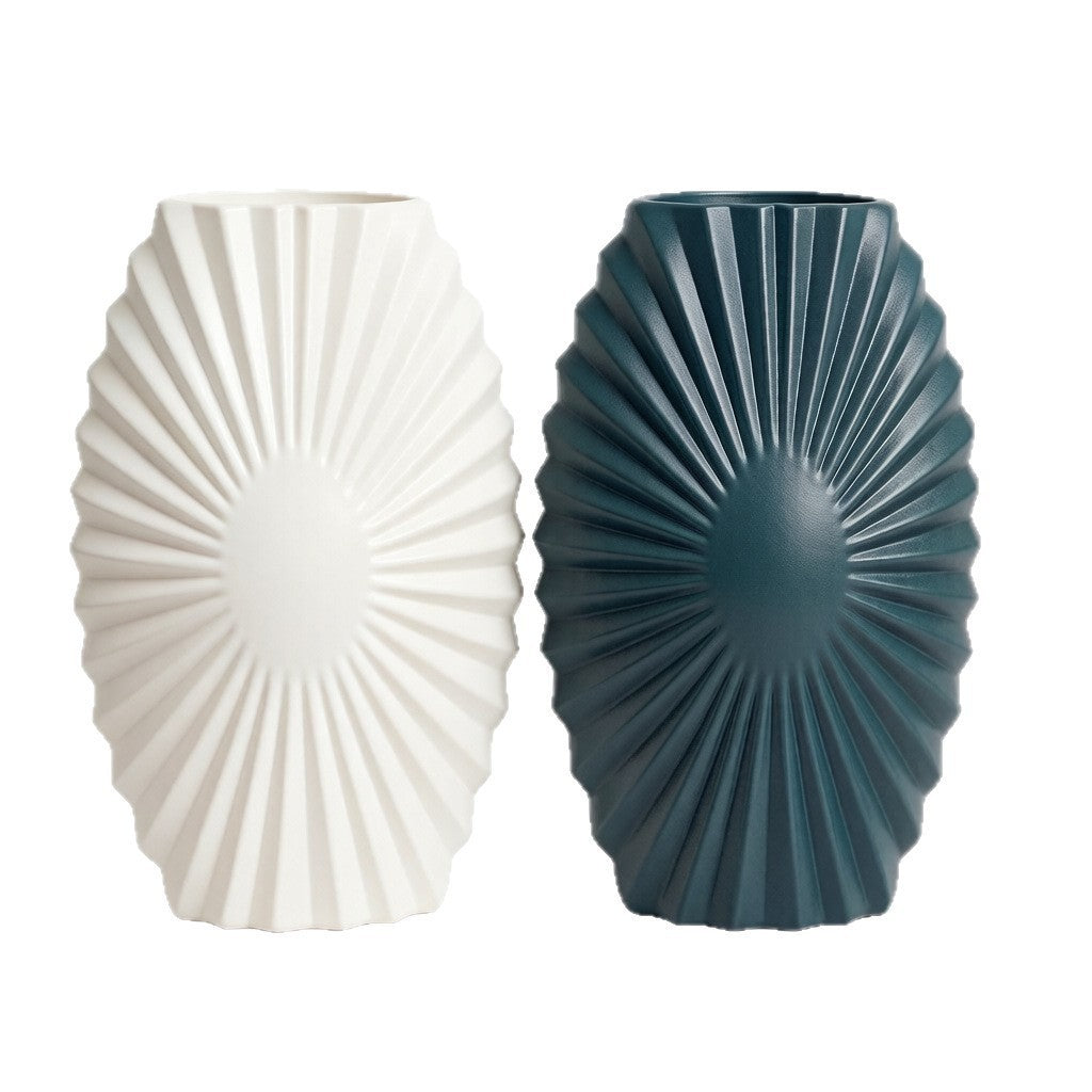 Textured Decorative Centerpiece Vase Kalsten