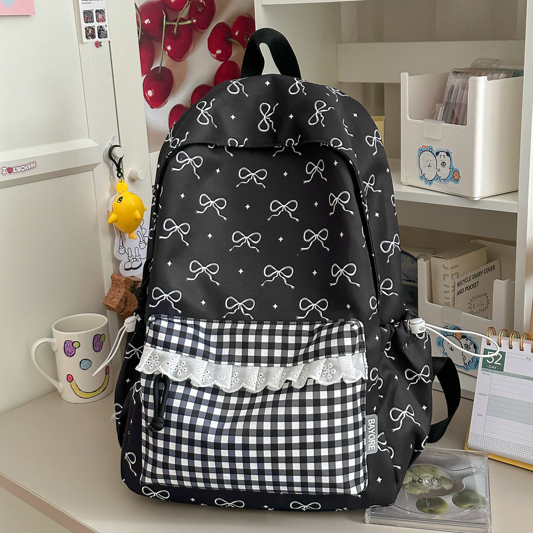 Decorative Bow-Embellished Backpack Kalsten