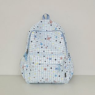 Stylish Checked Star-Patterned Backpack Kalsten