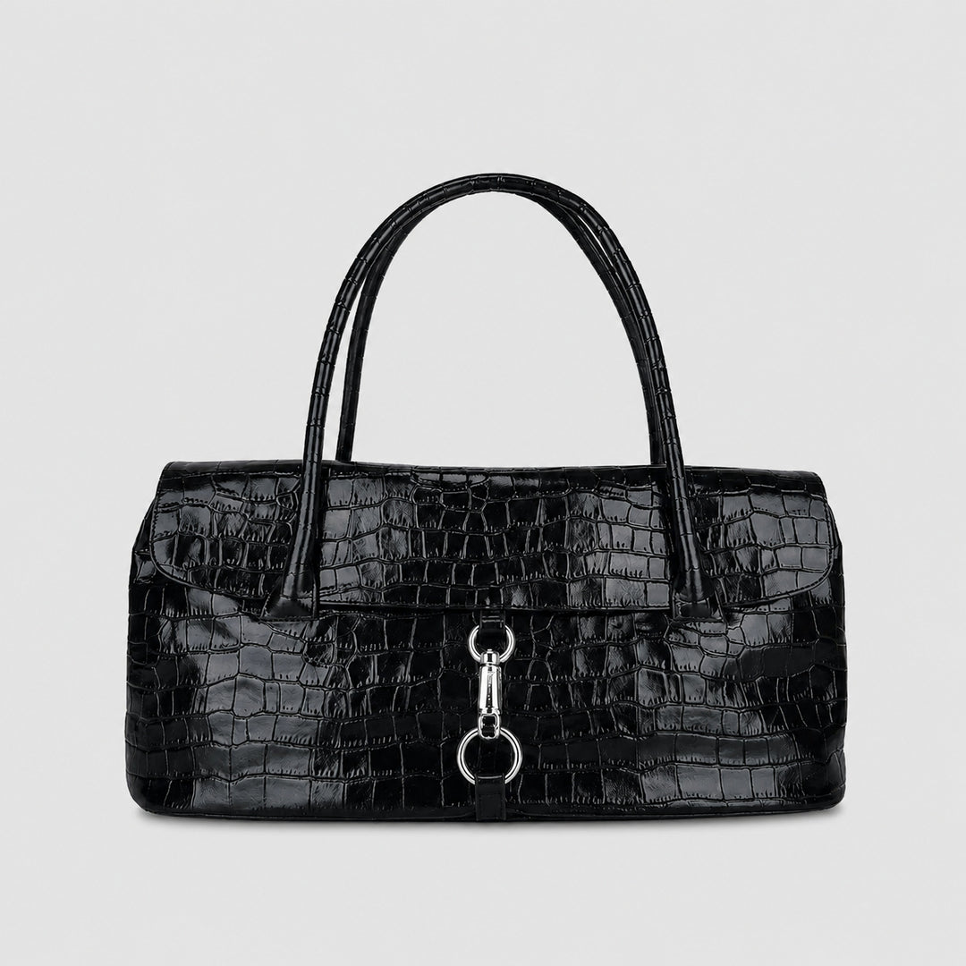 Elegant Crocodile Pattern Handbag