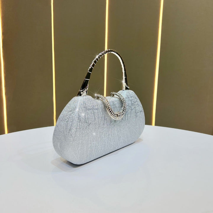 Rhinestone-Detail Evening Handbag
