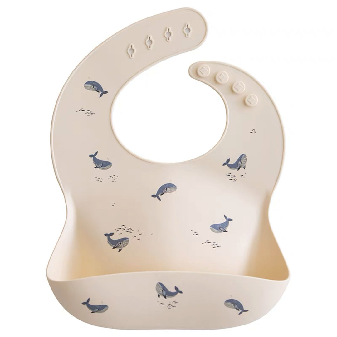 Silicone Suction Placemat with Whale Print for Baby Feeding