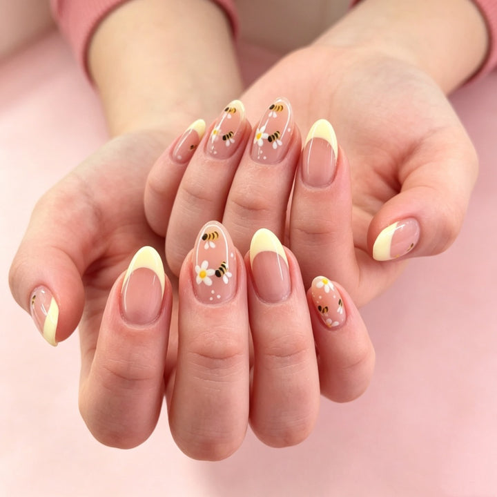 Elegant Floral Manicure