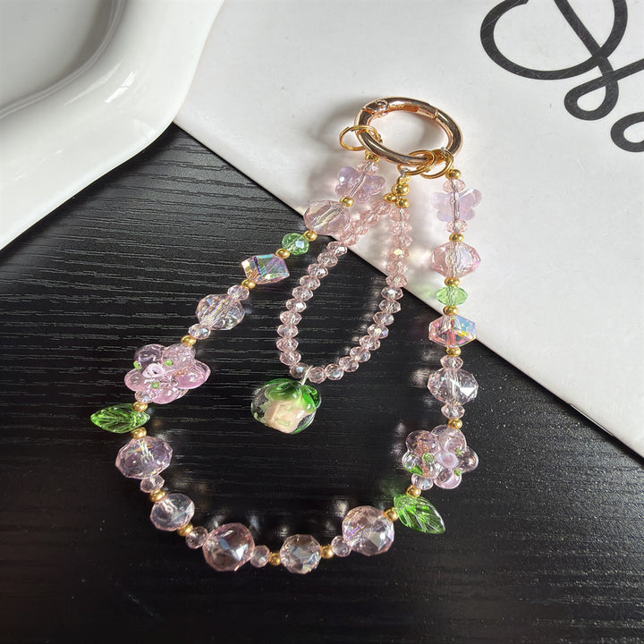 Floral Beaded Charm Phone Lanyard Kalsten