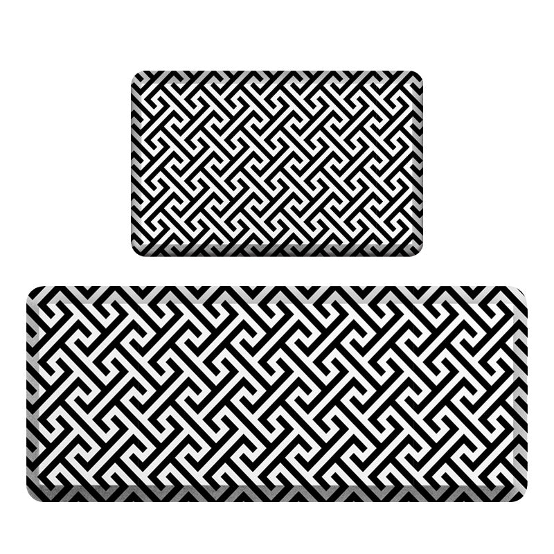 Geometric Pattern Kitchen Mat Set Kalsten