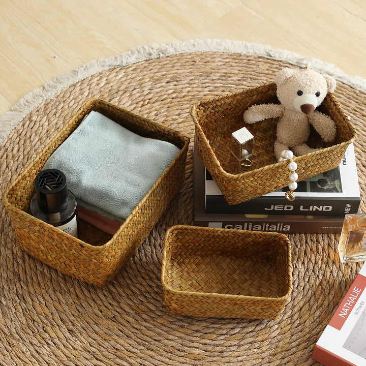 Unisex storage basket made of natural woven Kalsten