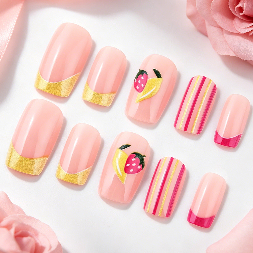 Artistic Fruit-Inspired Gel Nail Art Set Kalsten