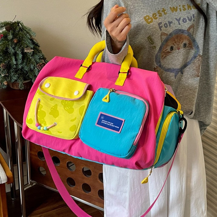 Playful Patterned Weekender Duffle Bag Kalsten
