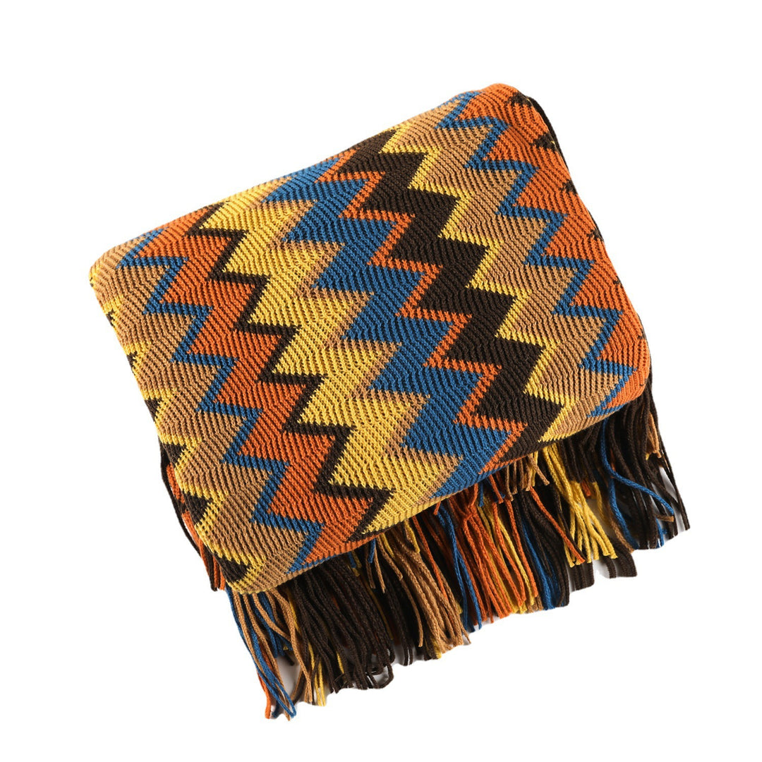 Zigzag Weave Throw Blanket Kalsten