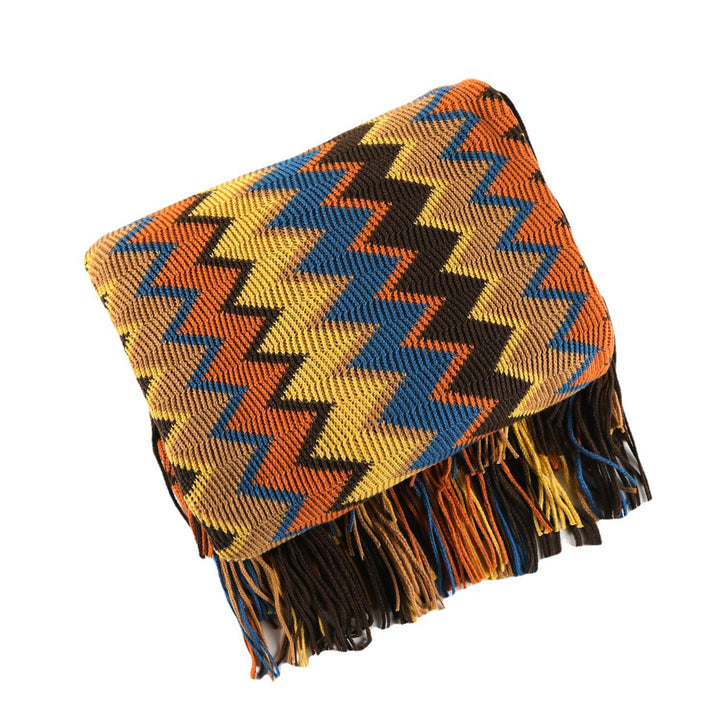 Zigzag Weave Throw Blanket Kalsten