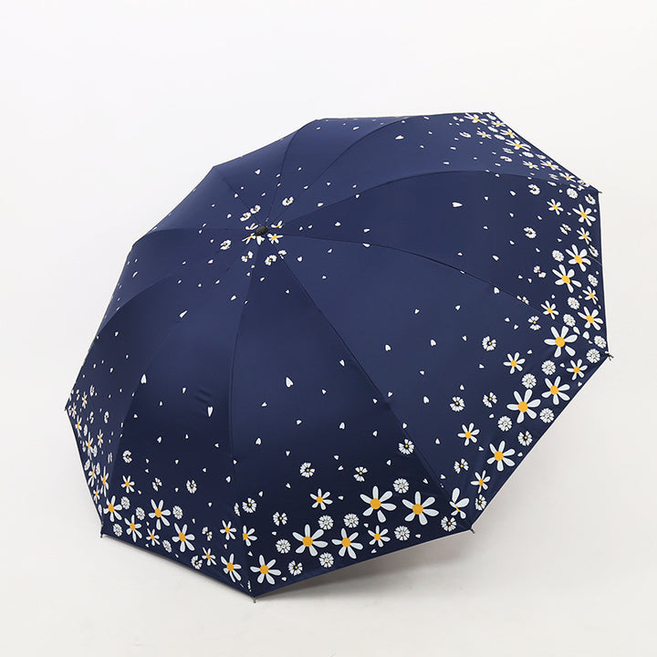 Ladies umbrella with floral design and reinforced frame Kalsten
