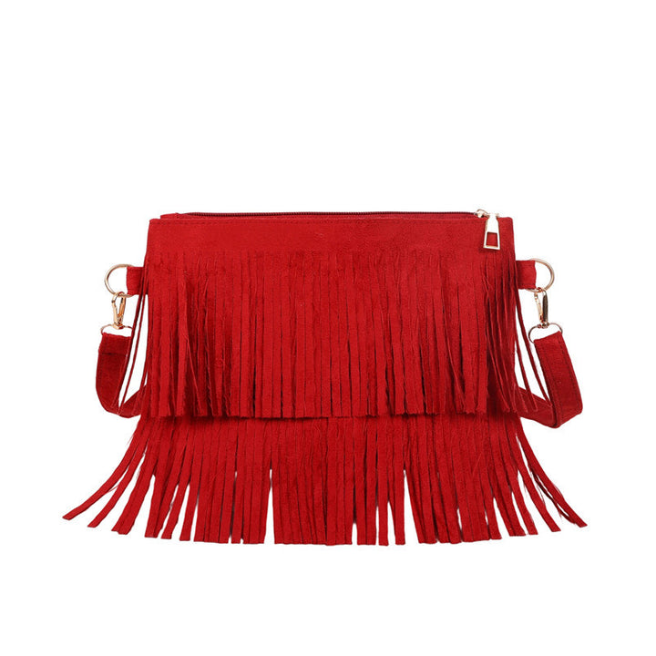Fringe Suede Crossbody Bag